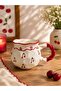 Cherry Patterned Handmade Ceramic Mug |   Decorative Gift Mug - 3