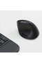 Mouse wireless 2.4G vertical pentru computer SILENT negru