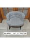 Elegant Upholstered Accent Chair, Modern Lounge Armchair with Soft Textured Fabric, Curved Backrest, Comfortable Cushioned Seat, Sturdy Black Legs, Stylish Living Room, Bedroom, Office or Reception Se - 5
