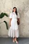 Ecru Transparent Dress with Inner Lining - 2