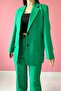 Green Double Button Jacket and Trousers Set - 3