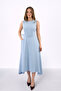 Baby Blue Asymmetrical Hem Atlas Dress