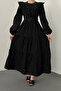 Black Ruffled Dress, Pack of Embroidered - 2