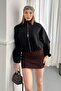Black Cashmere Bomber Jacket Beige