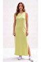 Crew Neck Sleeveless Slit Supreem Dress - 3