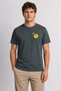 Minimalist Lemon Slices Print T-Shirt - Smoked