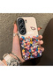 Tecno Camon 40 Pro 5g Cm7 Compatible Silicone Edge Hard Back Case Couple Phone Case with Floral Pattern - 3