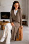 Long Mercerized Cardigan N3338 Mink