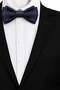 Navy Blue Jacquard Adjustable Satin Kids and Baby Bow Tie - 5