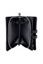 100% Genuine Leather Vertical Model Women's Wallet with Patches and Snap Fasteners, Black - 2