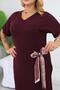 Plus Size Modal Fabric Dress with Lace Detail - 8