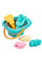 Foldable Beach Sand Bucket-Shovel Set -Sand Mold, Shovel and Rake Toy Set