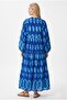 Women's Modest New Megan 100% Viscose Maxi Length Blue Balloon Sleeve Long Summer Dress - 5