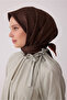 وشاح حرير تويل بنمط مونوغرام بني 100% 4418-53 - 2