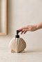 Marea Cream Polyresin Liquid Soap Dispenser, Shell Shape, 6 × 14 × 15 cm - 6