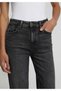 Slim Tapered Fit Women's Black Denim Jean Trousers - 5