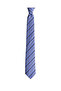 Navy Blue Gray Striped Blue Silk Tie – 7.5 cm Wide - 6