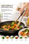 26 cm Metal Body Silicone Tip Kitchen Tongs – Medium Size Multi-Purpose Serving and Cooking Tongs - 5