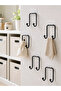 5-Piece Wall-Mounted Adhesive Hanger Practical Home and Living Space Hanger Set - 3
