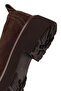Women's Dark Mink Suede Leather Masculine Loafer Af180003Ds - 8