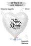 18 Inch White Heart Foil Balloon |   Bride Team Printed |   Helyuma Compatible Bachelor Party Balloon