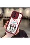 Xiaomi Redmi 13C Compatible Case Camera Protector Minnie Pattern Burgundy Lover Couple Silicone Phone Case