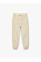 Cotton Shirred Jogger Sweatpants with Pockets and Tie Waist - 3