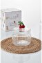 3 Glass Jars, Spice Jar / Jam Jar / Nut Jar with Striped Body and Figured Lid - 2