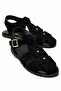 Closed Toe Buckle Women's Sandals Black