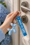 Silicone Blue Keychain & Bag Charm with Balloon Dog Figure - 3