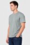 Men Crew Neck Short Sleeve Textured T-Shirt, Sage Green - 3