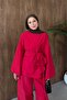 Korean Two-Piece Suit Red - 3