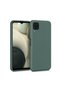 Samsung Galaxy A12 Compatible Silicone Case - Pastel Color Tone Flexible Cover with Camera Protection - Green