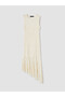 White Crew Neck Asymmetrical Cut Lace Dress - 7
