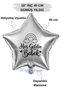 18 Inch Silver Star Foil Balloon |   Welcome Baby Rainbow Printed |   Newborn Baby Shower Hospital Room Decoration Balloon