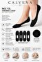 Women's 4 Pairs Thin Black and White Tulle Invisible Socks - 2