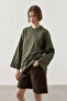 Basic Cotton T-Shirt with Piping Ties Khaki - 6