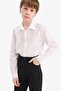 Anti-Wrinkle Polo Collar Poplin Long Sleeve School Shirt Boys (26 Au) - 3