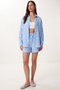 Embroidered Muslin Shirt Shorts Set Lax0014 Sky Blue - 2