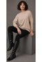 Premium Women's Italian Textured Soft Tauch Truvakar Sleeve Tunic Knitwear Bluz