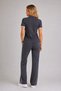 Women's Smoked Striped Polo Collar Modal Pique Tracksuit Set Elastic Waist Pocketed T-Shirt + Sweatpants - 3