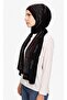 Plaid Stone Combed Cotton Shawl-Black Silver