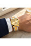 Minimal Men's Watch – 40mm Gold Sunray Dial, Small Seconds Sub-Dial, Quartz Movement - 5
