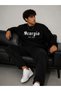 Unisex Scorpio Printed Winter Oversize Crew Neck Sweatshirt - 2