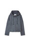Kumaş mix kapüşonlu sweatshirt - 3