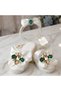 Pegu Crystal Stone Satin Bow Mother-Of-Pregnancy Slippers Crown Set, Handmade, Special Design, Bride, Bow, Maternity, Pregnant.. - 3