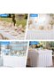 Table Skirt for Rectangle Tables 6ft, White Table cloth Cover - 7