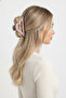 Stylish Quilted Pattern Triangle Hair Clip Modern Hair Accessory for Women - 3