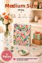 5 Pcs (23 X 18 X 10 cm) - Pastel Green Floral Medium Cardboard Gift Bag