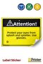 Caution Use Safety Glasses Against Sawdust Splashes Isg Warning Sign Sticker 25X35 cm